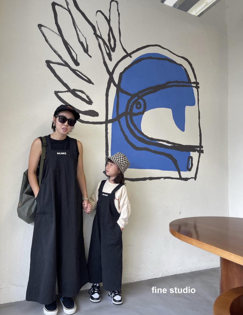 FINE STUDIO - Korean Children Fashion - #Kfashion4kids - Balance Dungarees Pants with Mom - 4