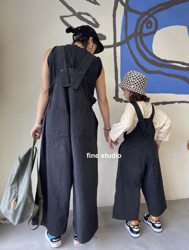 FINE STUDIO - Korean Children Fashion - #Kfashion4kids - Balance Dungarees Pants with Mom - 6