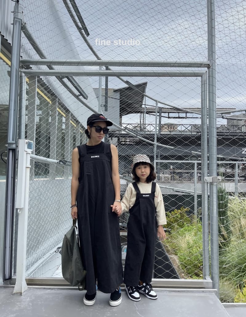 FINE STUDIO - Korean Children Fashion - #Kfashion4kids - Balance Dungarees Pants with Mom - 7