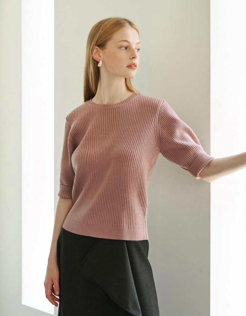 FLOATY - Korean Children Fashion - #Kfashion4kids - Pomi Rib Round Knit - 2