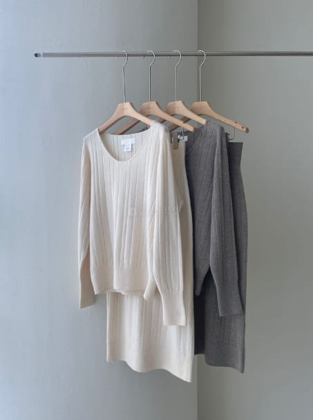 FLOATY - Korean Children Fashion - #Kfashion4kids - Holgament Ember Round Knit Skirt - 10