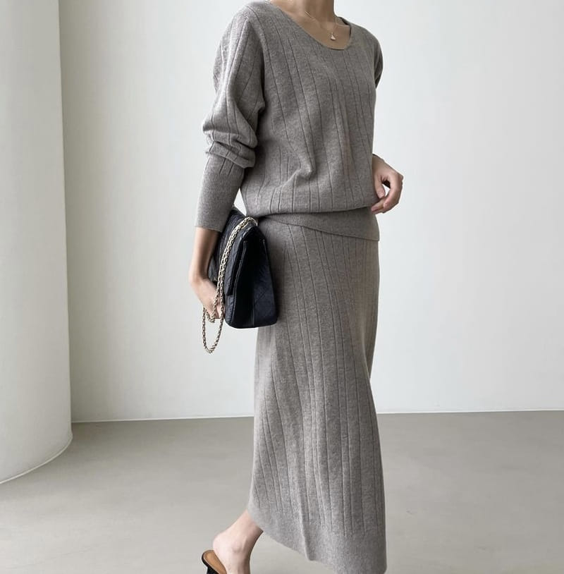 FLOATY - Korean Children Fashion - #Kfashion4kids - Holgament Ember Round Knit Skirt - 5