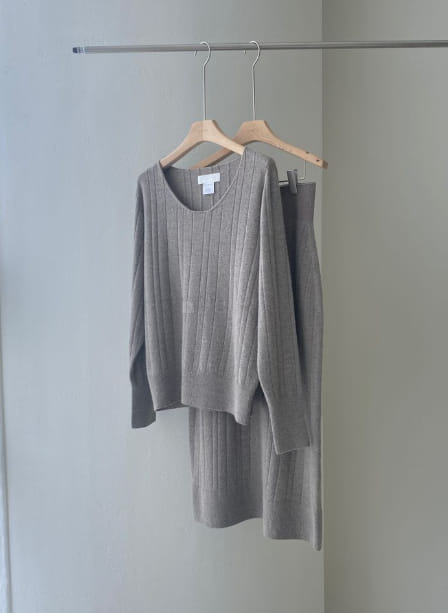 FLOATY - Korean Children Fashion - #Kfashion4kids - Holgament Ember Round Knit Skirt - 7