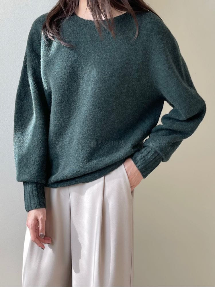 FLOATY - Korean Children Fashion - #Kfashion4kids - Holgament Burn Round Knit