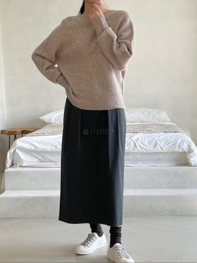 FLOATY - Korean Children Fashion - #Kfashion4kids - Holgament Burn Round Knit - 2
