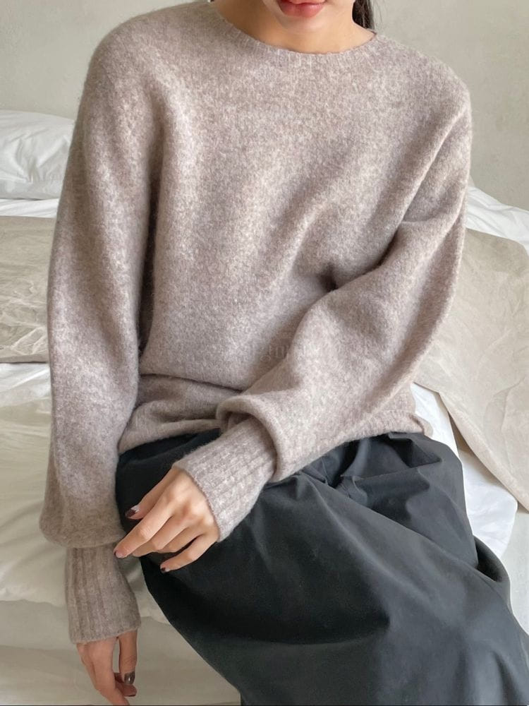 FLOATY - Korean Children Fashion - #Kfashion4kids - Holgament Burn Round Knit - 3