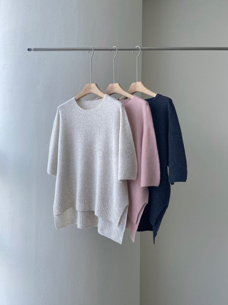 FLOATY - Korean Children Fashion - #Kfashion4kids - Holgament Rodder Round Knit - 6