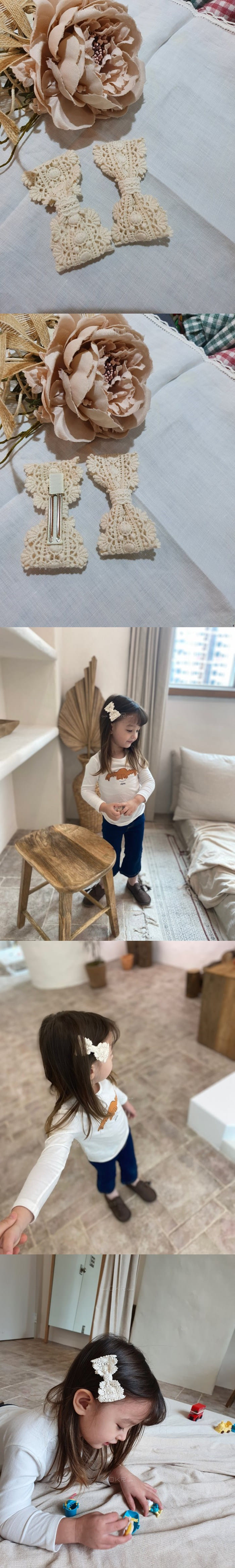 FLOWER J - Korean Children Fashion - #Kfashion4kids - Pure Ribbon Hairpin