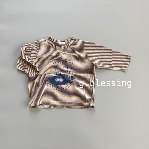 G BLESSING - Korean Children Fashion - #Kfashion4kids - Record Stripes Tee - 3
