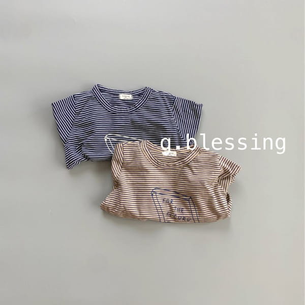 G BLESSING - Korean Children Fashion - #Kfashion4kids - Record Stripes Tee - 9