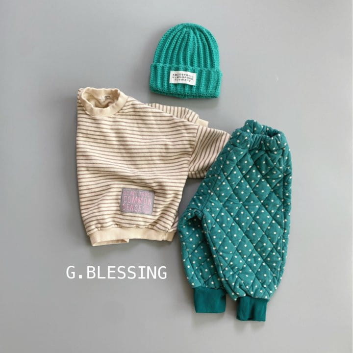 G BLESSING - Korean Children Fashion - #Kfashion4kids - Wappen Stripes Sweatshirt - 10