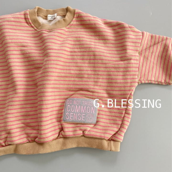 G BLESSING - Korean Children Fashion - #Kfashion4kids - Wappen Stripes Sweatshirt - 2