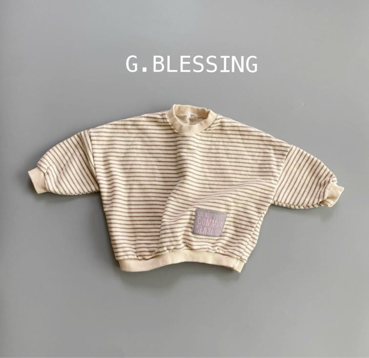 G BLESSING - Korean Children Fashion - #Kfashion4kids - Wappen Stripes Sweatshirt - 3
