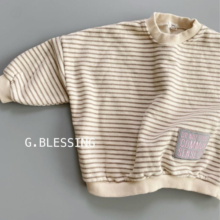 G BLESSING - Korean Children Fashion - #Kfashion4kids - Wappen Stripes Sweatshirt - 4