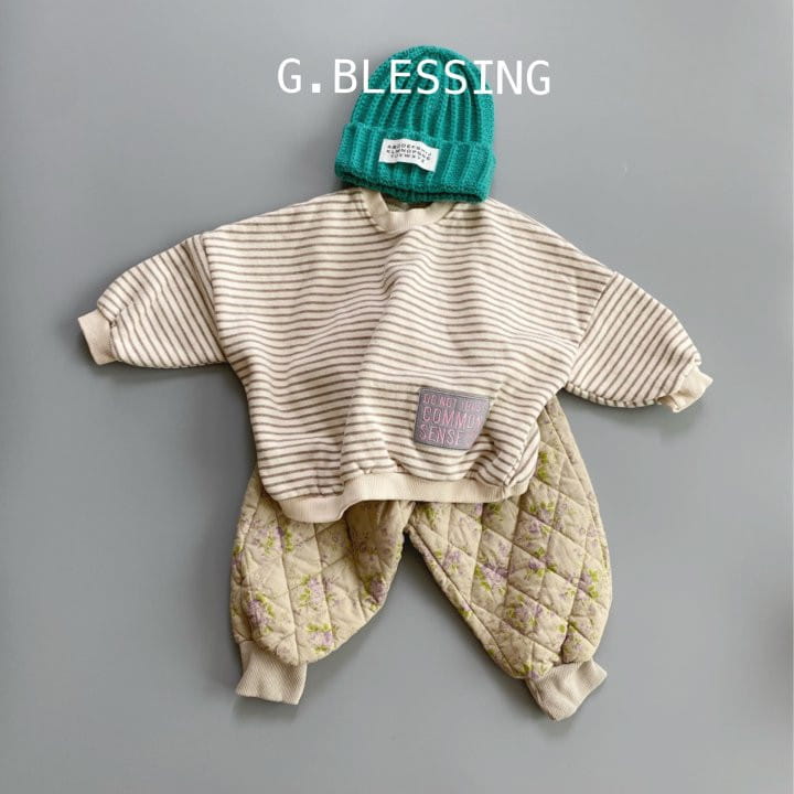 G BLESSING - Korean Children Fashion - #Kfashion4kids - Wappen Stripes Sweatshirt - 5
