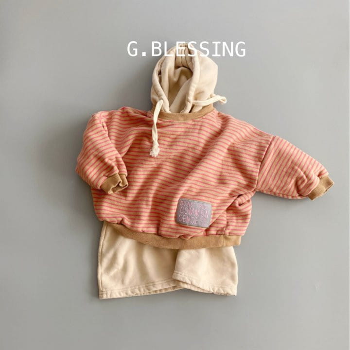 G BLESSING - Korean Children Fashion - #Kfashion4kids - Wappen Stripes Sweatshirt - 8