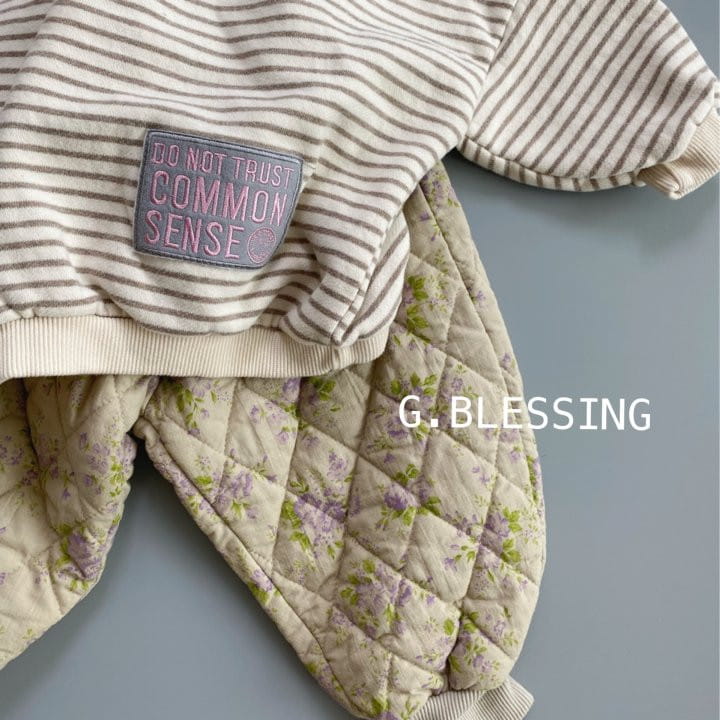 G BLESSING - Korean Children Fashion - #Kfashion4kids - Wappen Stripes Sweatshirt - 9