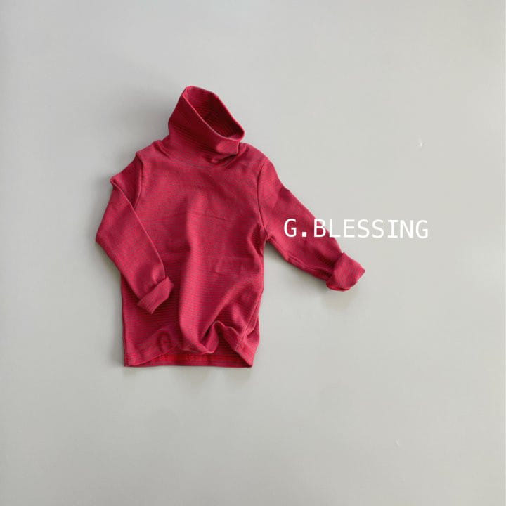 G BLESSING - Korean Children Fashion - #Kfashion4kids - Roro Stripes Turtleneck Tee