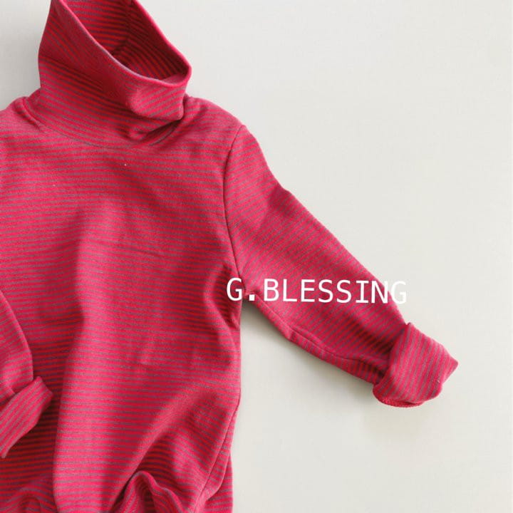 G BLESSING - Korean Children Fashion - #Kfashion4kids - Roro Stripes Turtleneck Tee - 2