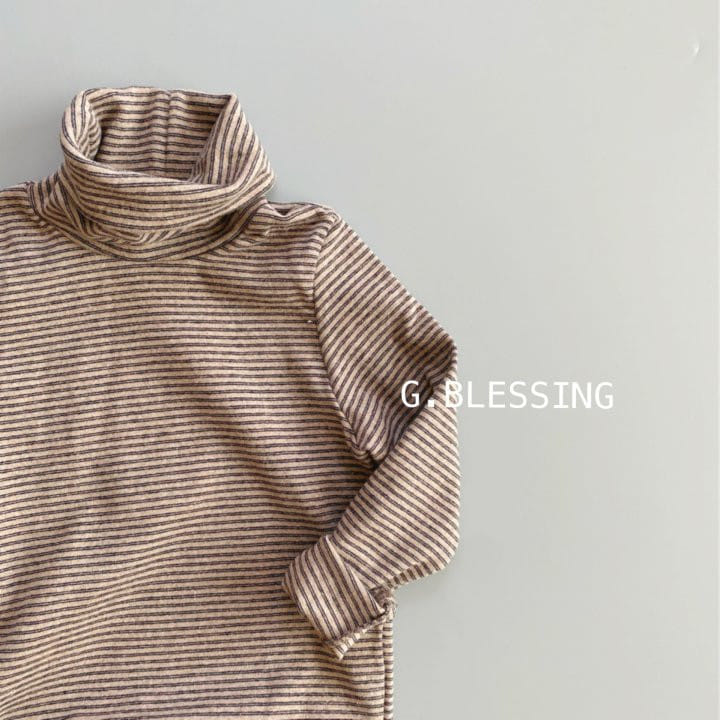 G BLESSING - Korean Children Fashion - #Kfashion4kids - Roro Stripes Turtleneck Tee - 5