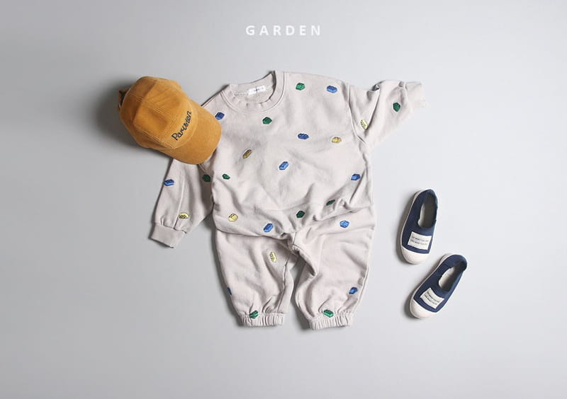 GARDEN - Korean Children Fashion - #Kfashion4kids - Lego Embroidery Sweatshirt