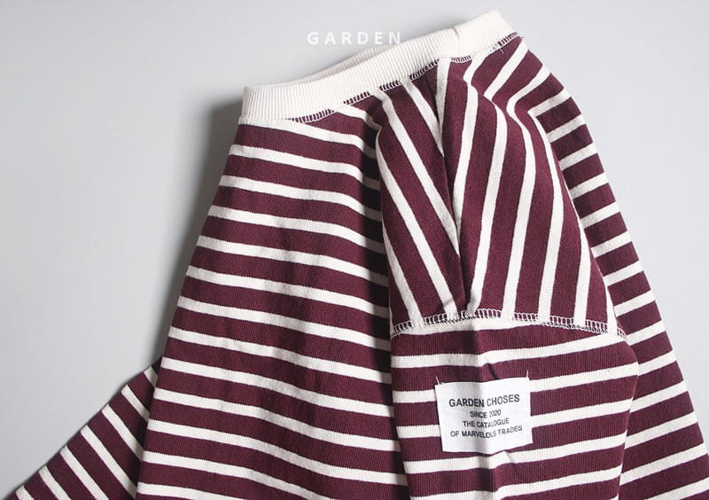 GARDEN - Korean Children Fashion - #Kfashion4kids - Stitch Stripe & Solid Tee - 10