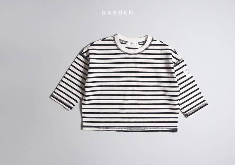 GARDEN - Korean Children Fashion - #Kfashion4kids - Stitch Stripe & Solid Tee - 11
