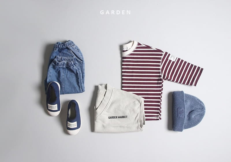 GARDEN - Korean Children Fashion - #Kfashion4kids - Stitch Stripe & Solid Tee - 4