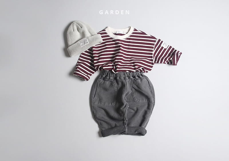 GARDEN - Korean Children Fashion - #Kfashion4kids - Stitch Stripe & Solid Tee - 5
