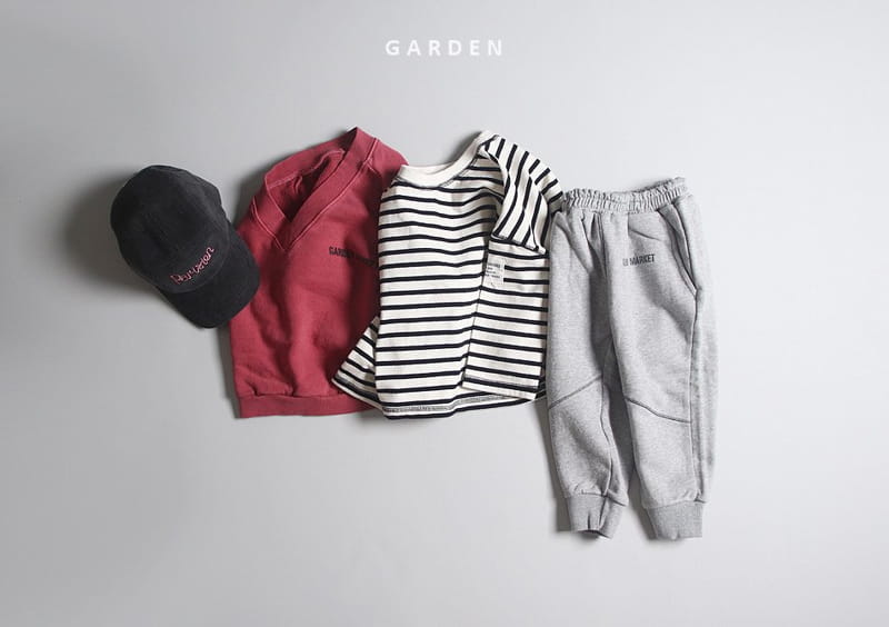 GARDEN - Korean Children Fashion - #Kfashion4kids - Stitch Stripe & Solid Tee - 7