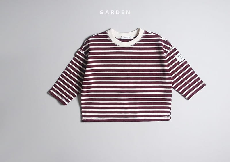 GARDEN - Korean Children Fashion - #Kfashion4kids - Stitch Stripe & Solid Tee - 8