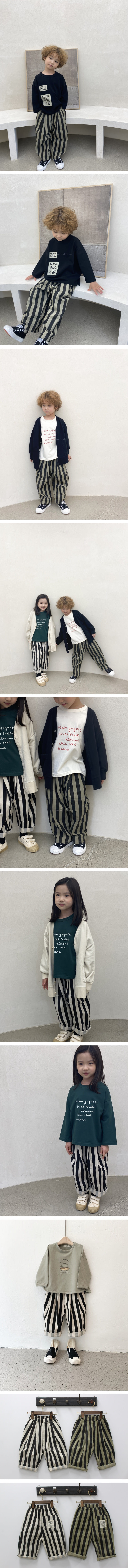 GREEN TOMATO - Korean Children Fashion - #Kfashion4kids - Pintuck Stripe Pants