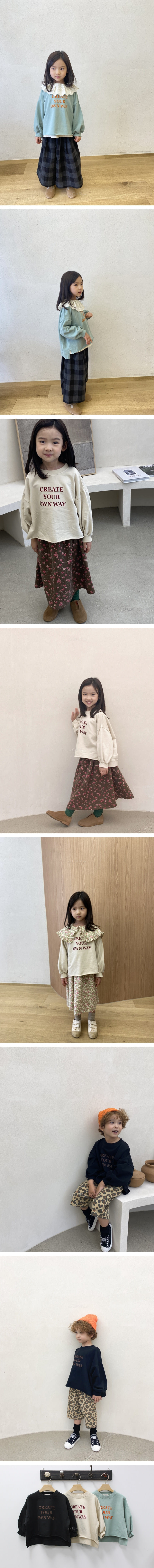 GREEN TOMATO - Korean Children Fashion - #Kfashion4kids - Create Sweatshirt