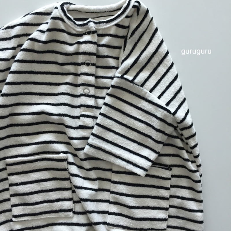 GURU GURU - Korean Children Fashion - #Kfashion4kids - Stripes Terry Bodysuit - 2