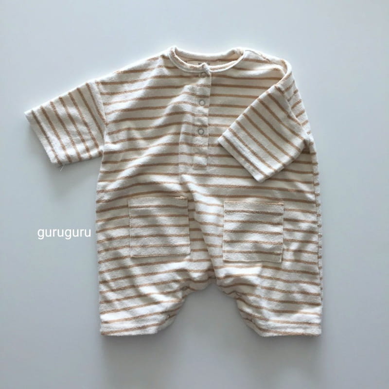 GURU GURU - Korean Children Fashion - #Kfashion4kids - Stripes Terry Bodysuit - 3