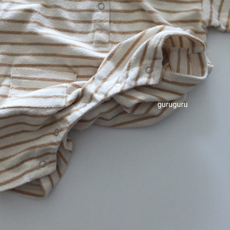GURU GURU - Korean Children Fashion - #Kfashion4kids - Stripes Terry Bodysuit - 5