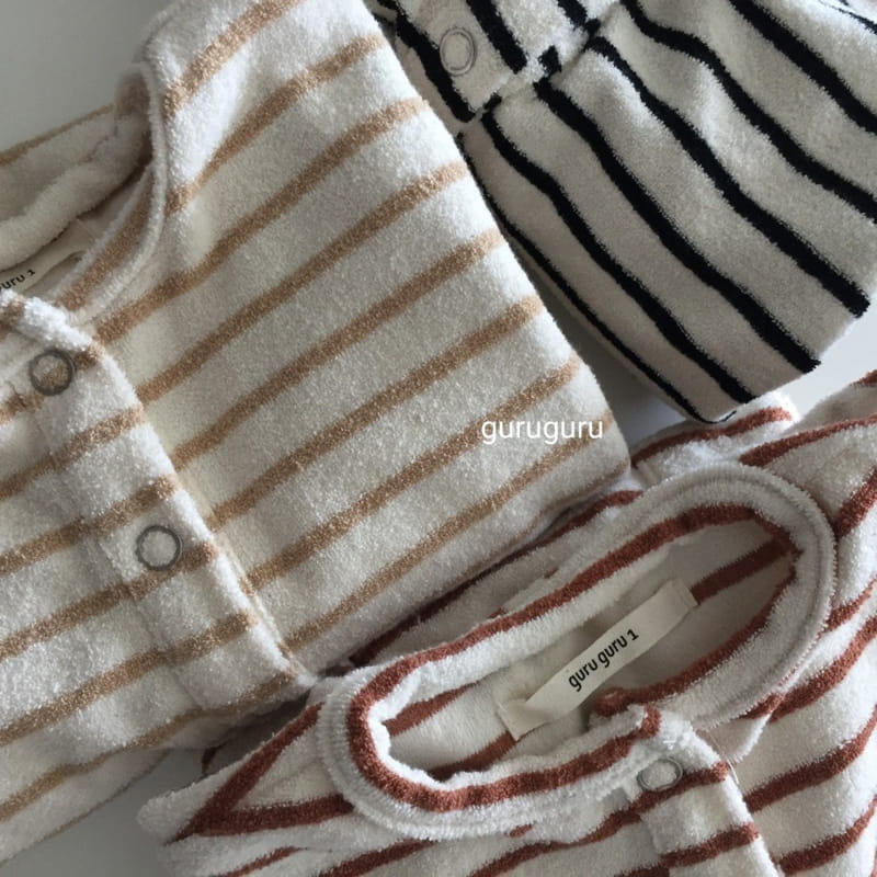 GURU GURU - Korean Children Fashion - #Kfashion4kids - Stripes Terry Bodysuit - 9