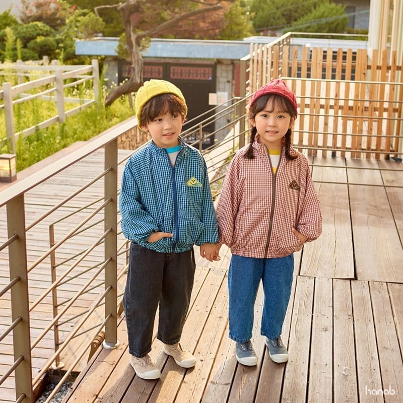HANAB - Korean Children Fashion - #Kfashion4kids - Check Zip-up Jacket