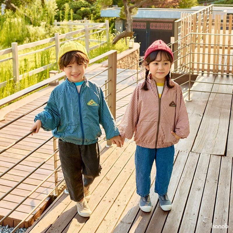 HANAB - Korean Children Fashion - #Kfashion4kids - Check Zip-up Jacket - 4