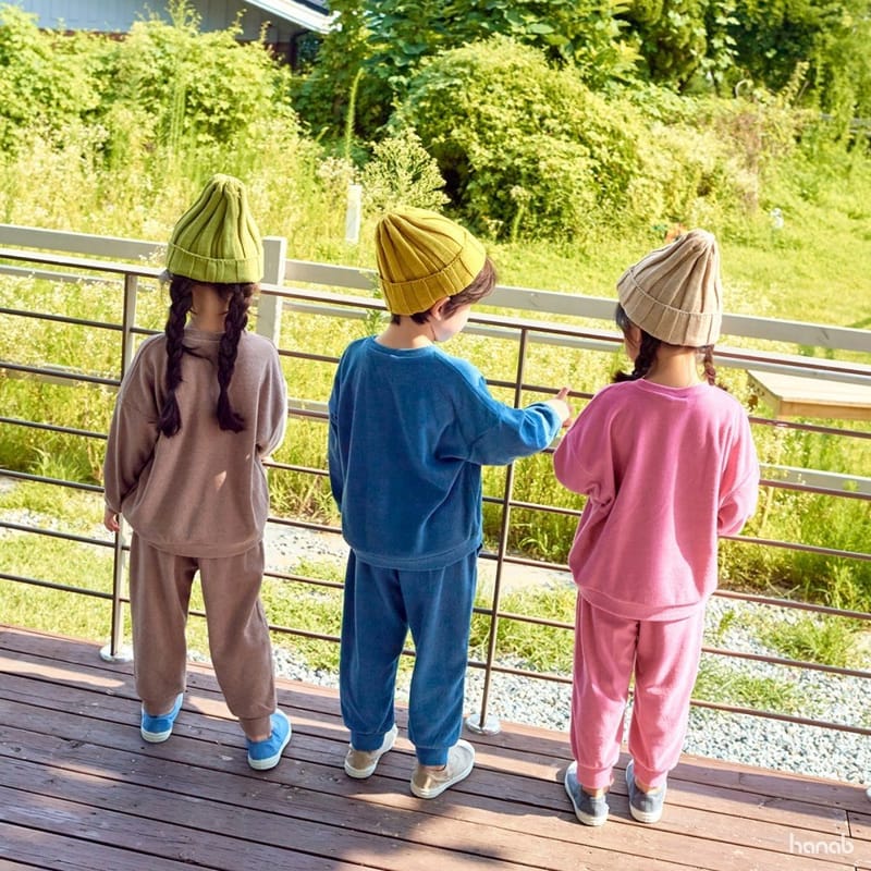 HANAB - Korean Children Fashion - #Kfashion4kids - Bookle Bear Top Bottom Set