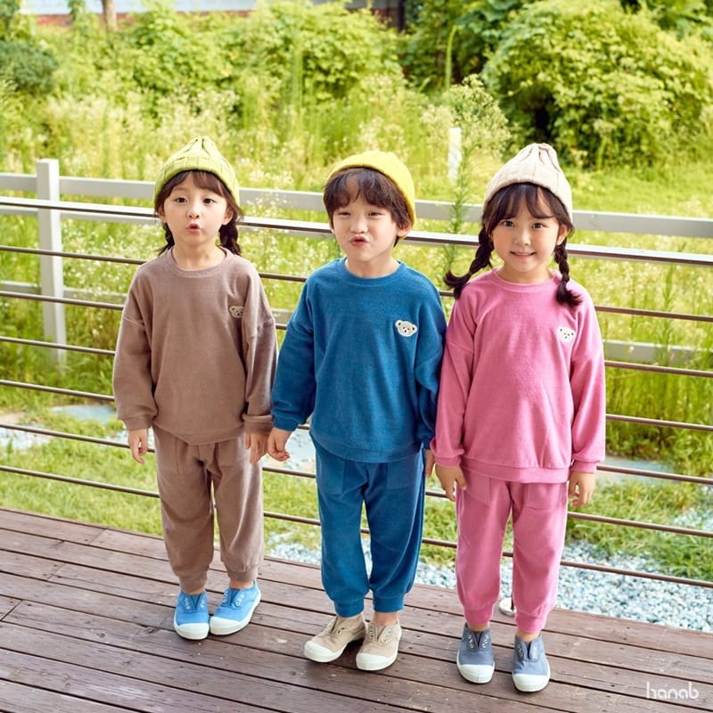 HANAB - Korean Children Fashion - #Kfashion4kids - Bookle Bear Top Bottom Set - 2