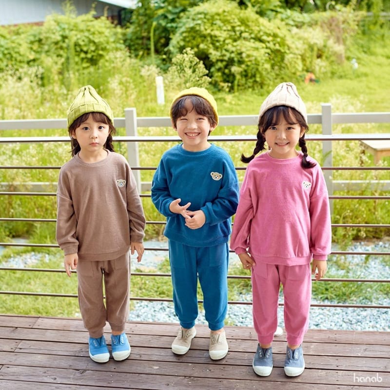 HANAB - Korean Children Fashion - #Kfashion4kids - Bookle Bear Top Bottom Set - 4