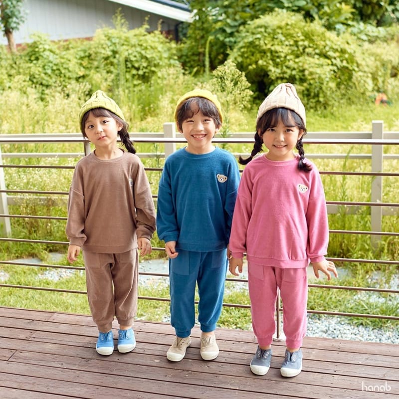 HANAB - Korean Children Fashion - #Kfashion4kids - Bookle Bear Top Bottom Set - 7