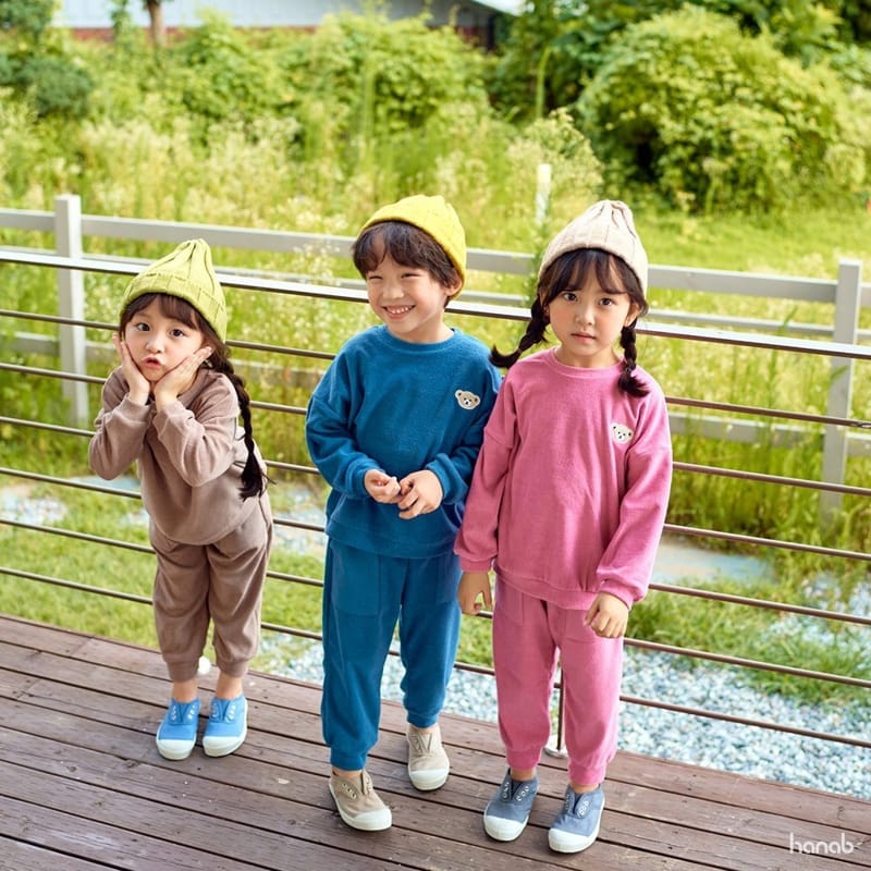 HANAB - Korean Children Fashion - #Kfashion4kids - Bookle Bear Top Bottom Set - 8