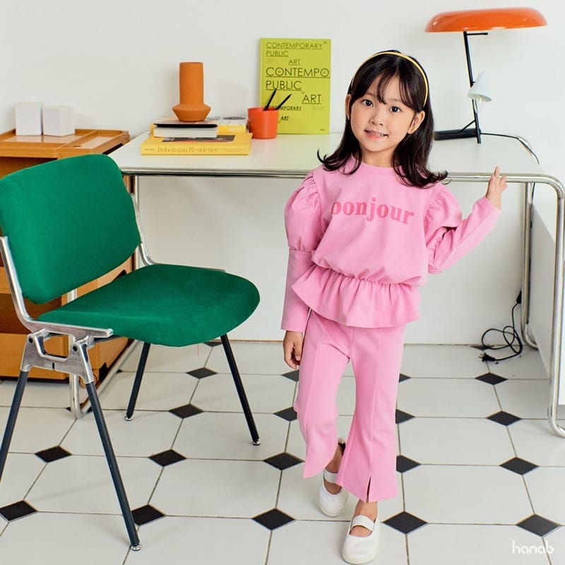 HANAB - Korean Children Fashion - #Kfashion4kids - Bonjour Top Bottom Set - 2