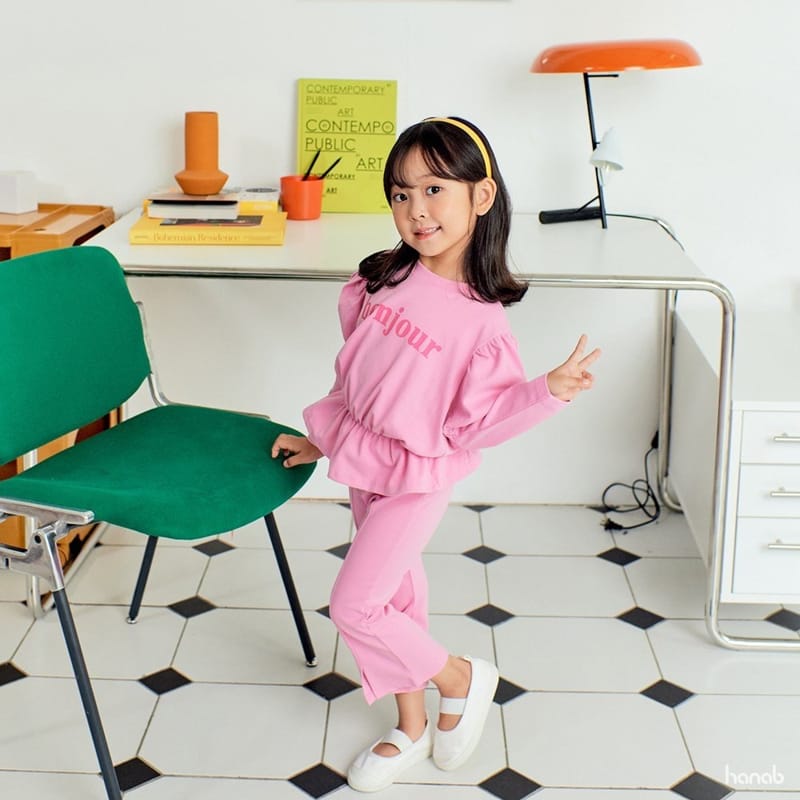 HANAB - Korean Children Fashion - #Kfashion4kids - Bonjour Top Bottom Set - 4