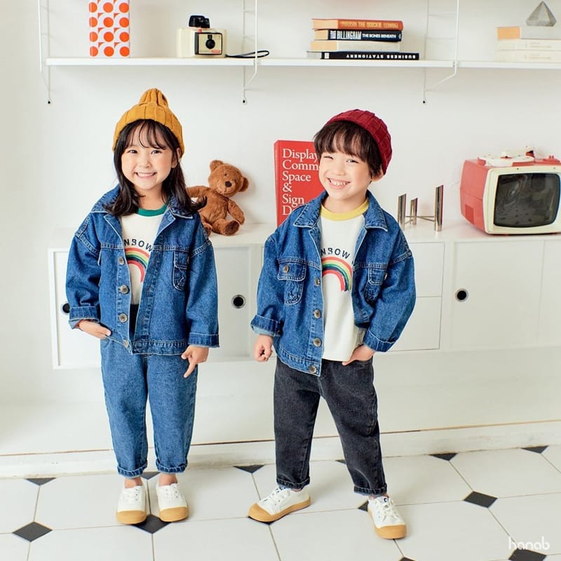 HANAB - Korean Children Fashion - #Kfashion4kids - Basic Denim Jacket - 3