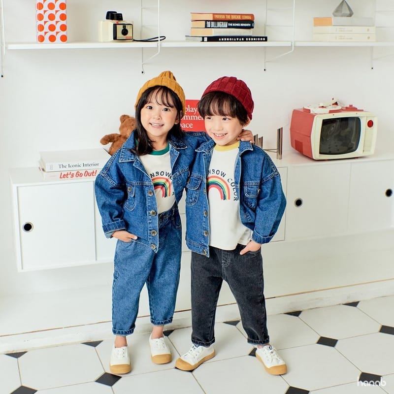 HANAB - Korean Children Fashion - #Kfashion4kids - Color Rainbow Tee - 7