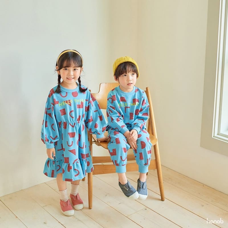 HANAB - Korean Children Fashion - #Kfashion4kids - Hellow There Top Botto Set One-piece - 3