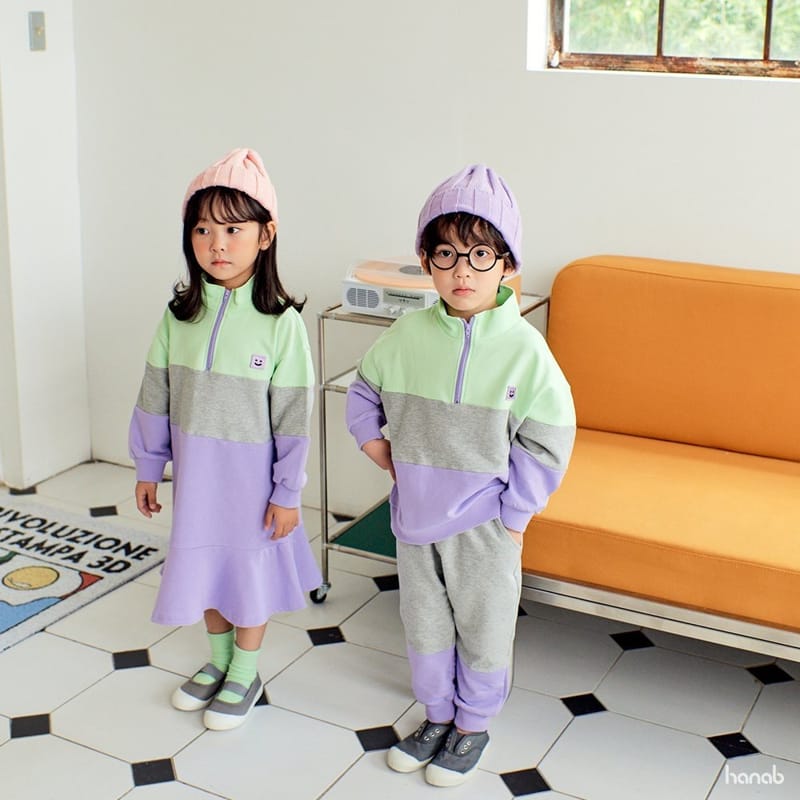 HANAB - Korean Children Fashion - #Kfashion4kids - Color Square Top Bottom Set - 8